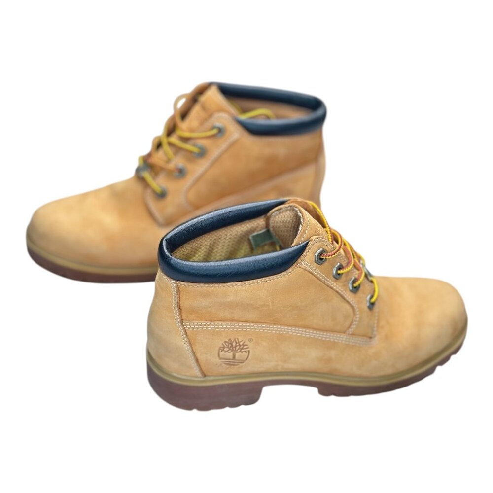 Timberland Women's Waterproof  Padded Collar Chuckka Boots Wheat Tan Size 8M